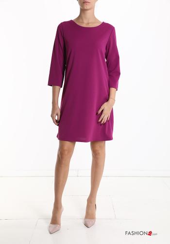 knee-length Dress 3/4 sleeve