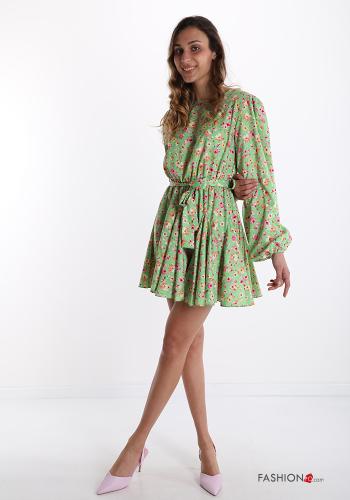 Kleid  mit Schleife Blumenmuster - ph 1
