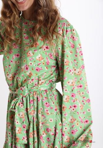 Kleid  mit Schleife Blumenmuster - ph 4