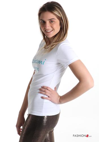 T-shirt in Cotone Fantasia scritta - ph 3