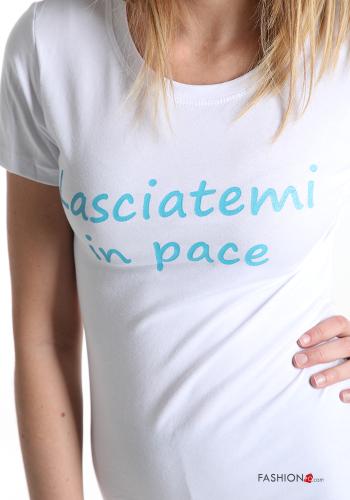T-shirt in Cotone Fantasia scritta - ph 4
