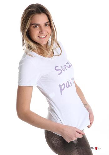 T-shirt in Cotone Fantasia scritta - ph 3