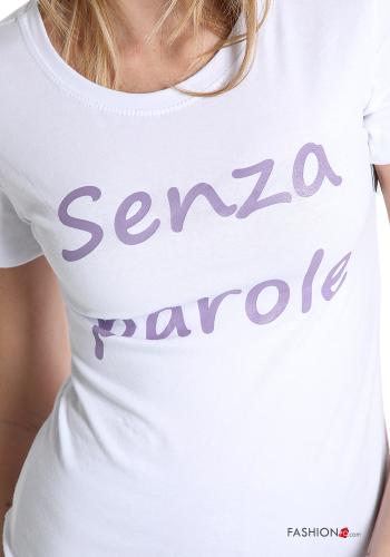 T-shirt in Cotone Fantasia scritta - ph 4