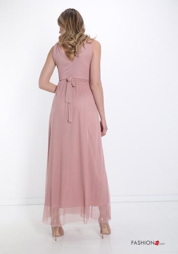 Scamiciato  tulle con cinturino con strass scollo a V - ph 2