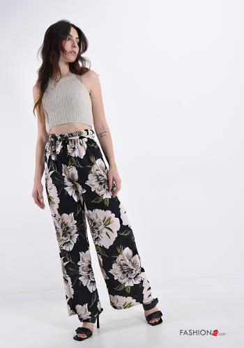 Pantalone  con nastro Fantasia floreale - ph 5