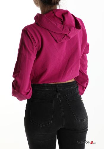Sweatshirt em Algodão Padrão Estampado com capuz - ph 2