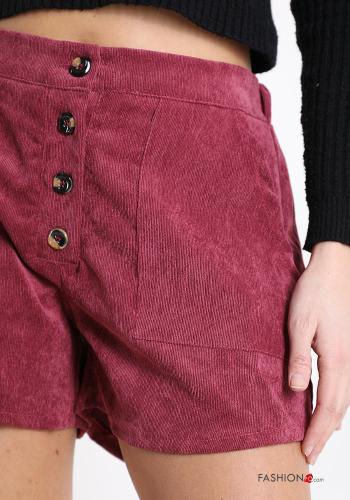 Shorts en Velours avec des boutons avec poches - ph 4