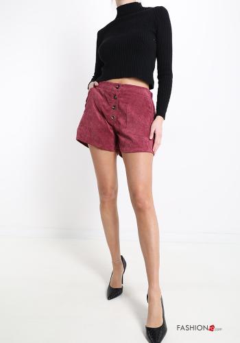Shorts en Velours avec des boutons avec poches - ph 5