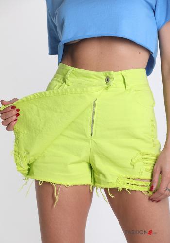 Shorts in Cotton  with buttons with pockets - ph 4