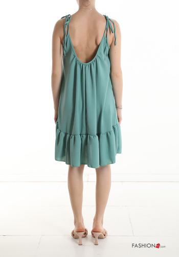 Robe sans manches à genoux à volants - ph 2