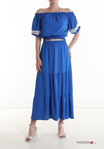 Ensemble coordonné manches bouffantes à volants avec élastique - ph 1