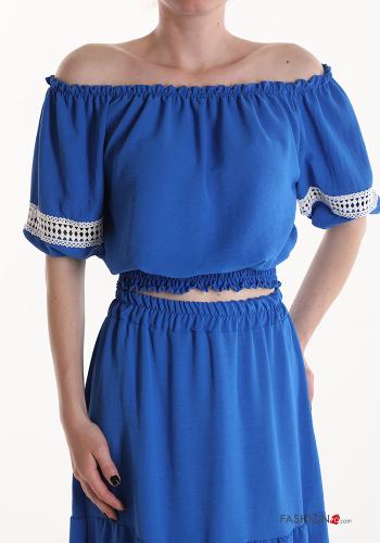 Ensemble coordonné manches bouffantes à volants avec élastique - ph 4