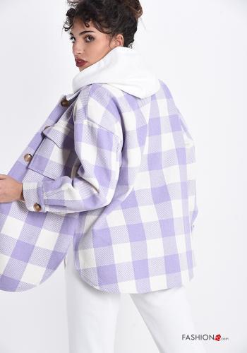 Chaqueta de Algodón  con botones con bolsillos Estampado Vichy - ph 2