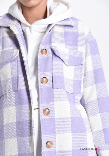 Chaqueta de Algodón  con botones con bolsillos Estampado Vichy - ph 4