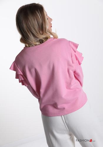 Felpa in Cotone  con balze - ph 2