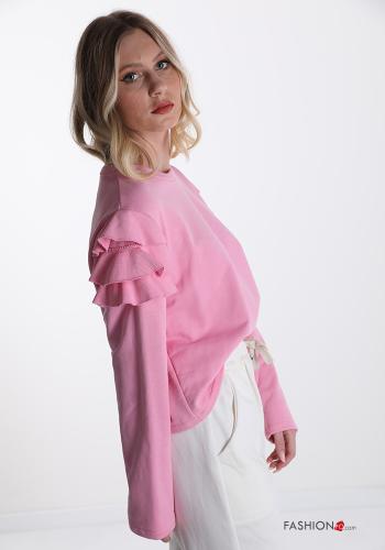 Felpa in Cotone  con balze - ph 3
