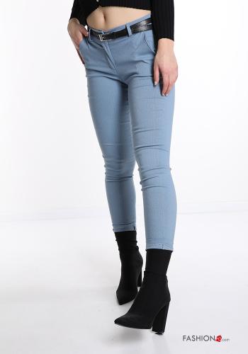 Trousers  with belt with buttons with zip with pockets - ph 1