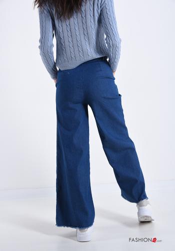 Trousers in Cotton  with buttons with zip with pockets - ph 2
