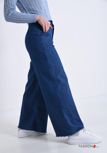Trousers in Cotton  with buttons with zip with pockets - ph 3