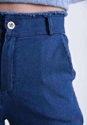 Trousers in Cotton  with buttons with zip with pockets - ph 4