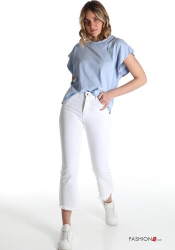 Jeans en Coton  avec poches à franges - ph 5