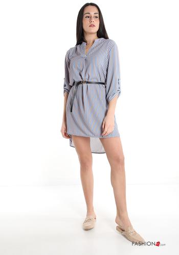 Vestido  con cinturón Estampado a rayas - ph 1