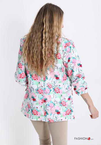 Giacca  con tasche Fantasia floreale - ph 2