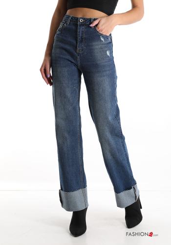 Cotton Jeans with buttons with pockets - ph 1