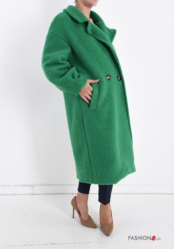 Wool Mix Coat with buttons with pockets - ph 3