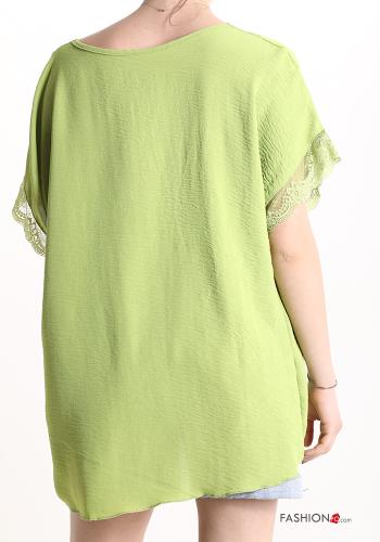 Spitze- Bluse mit V-Ausschnitt - ph 2