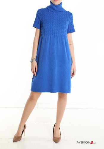 Vestido manga corta por la rodilla de cuello alto - ph 1