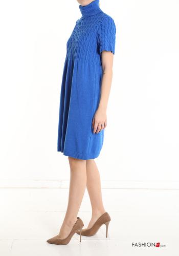 Vestido manga corta por la rodilla de cuello alto - ph 3