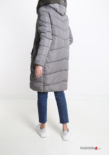 Puffer Jacket with pockets with hood with zip - ph 2
