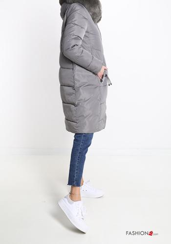 Puffer Jacket with pockets with hood with zip - ph 3