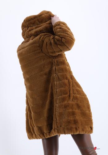 Down Jacket  with buttons reversible hooded with pockets - ph 2