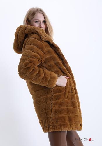 Down Jacket  with buttons reversible hooded with pockets - ph 3