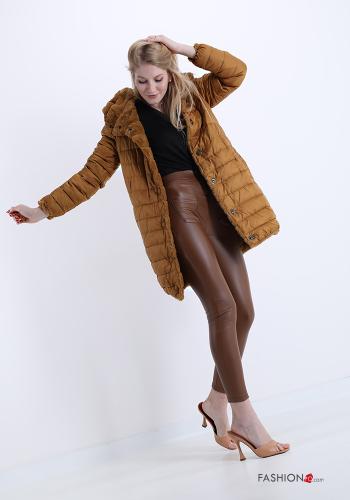 Down Jacket  with buttons reversible hooded with pockets - ph 5