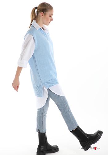 Maglione in Misto Lana  scollo a V - ph 3