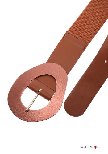faux leather Belt with elastic - ph 3