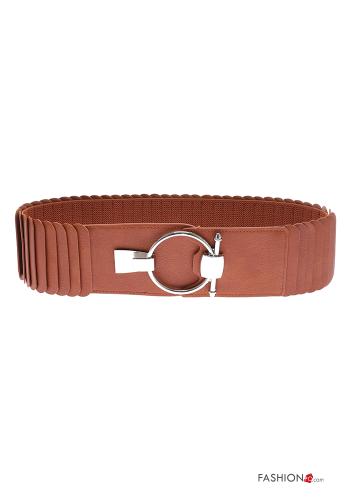 faux leather Belt with elastic