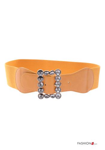 adjustable Belt with rhinestones with elastic