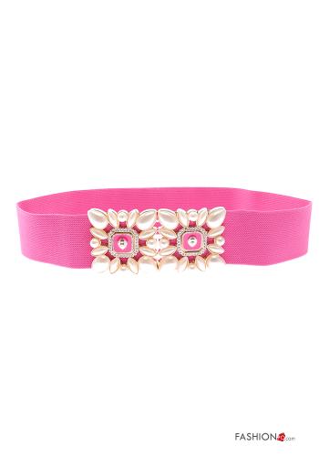 Cintura con elastico con perle con strass - ph 1