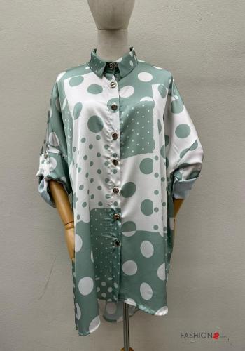Polka-dot Shirt 3/4 sleeve