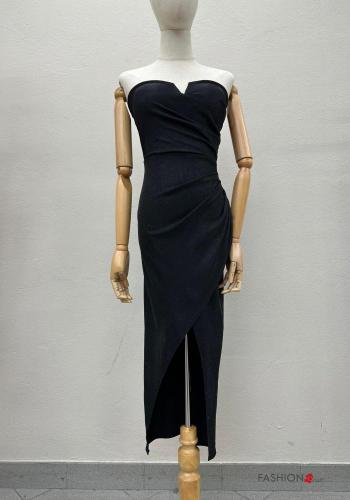 Abito lurex lungo con zip con spacco - ph 1