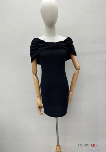 Abito lurex corto scollo alla bardot - ph 1