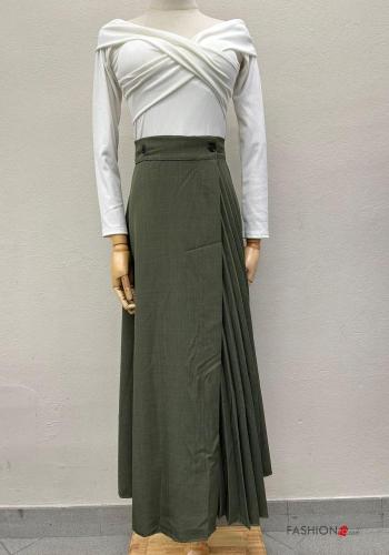 Gonna plissé Longuette con bottoni