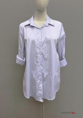 Striped with collar Cotton Shirt