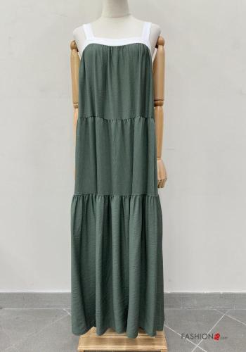 long backless Dress with flounces with bow