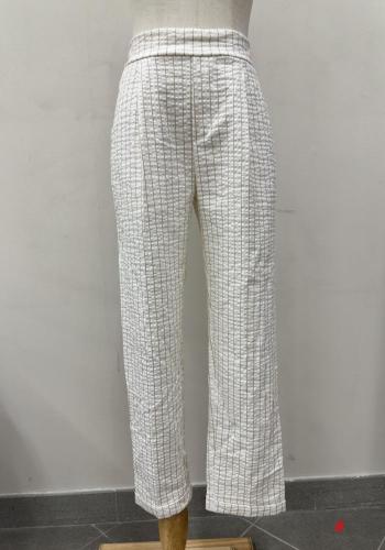 Streifenmuster Hose aus Baumwolle mit Taschen mit gummizug - ph 1