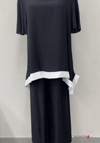 Coordinato girocollo oversize maniche corte con elastico